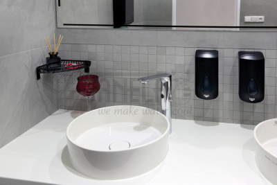 Дозатор жидкого мыла и гелиевой дезинфекции 1л пластик ABS SLDN 06N арт: 72061 Sanela Чехия (фото, схема)