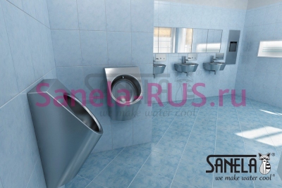 Нержавеющий автоматический писсуар SLPN 07CB арт: 91074 Sanela Чехия (фото, схема)