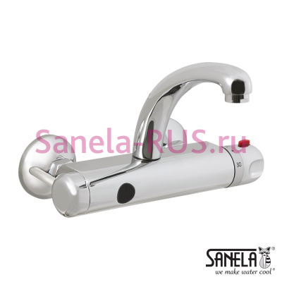 Настенный бесконтактный смеситель SLU 25 арт: 03250 Sanela Чехия (фото, схема)