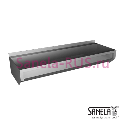 Нержавеющая раковина коллективная без облицовки 1250мм SLUN 10 арт: 93100 Sanela Чехия (фото, схема)