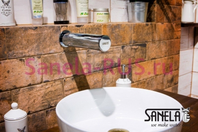 Настенный бесконтактный кран SLU 43KB арт: 03431 Sanela Чехия (фото, схема)