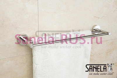 Нержавеющий двойной полотенцедержатель SLZD 10 арт: 62100 Sanela Чехия (фото, схема)
