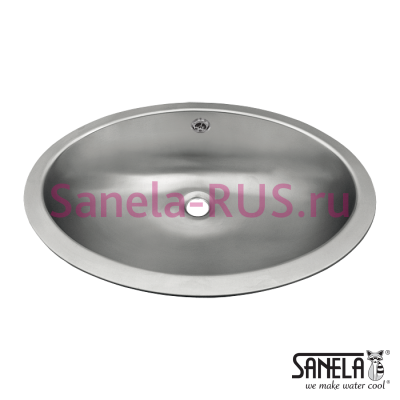 Нержавеющая овальная встраиваемая раковина SLUN 63 арт: 93630 Sanela Чехия (фото, схема)