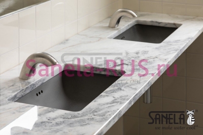 Сенсорный кран с дозатором мыла SLU 45MD арт: 03466 Sanela Чехия (фото, схема)