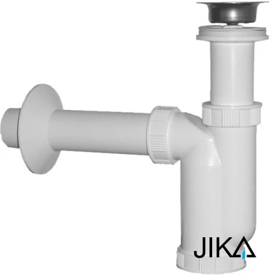 Сифон для писсуара JIKA Domino горизонтальный выпуск арт: 8.9073.0.000.000.1 Чехия (фото, схема)