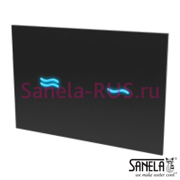 Сенсорная кнопка смыва унитаза, черное стекло SLW 30F Сенсорная кнопка смыва унитаза, черное стекло SLW 30F