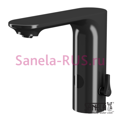Сенсорный смеситель черного цвета SLU 63V арт: 03634 Sanela Чехия (фото, схема)