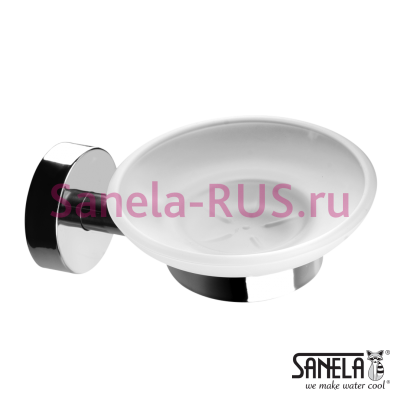 Нержавеющая мыльница со стеклом SLZD 13 арт: 62130 Sanela Чехия (фото, схема)